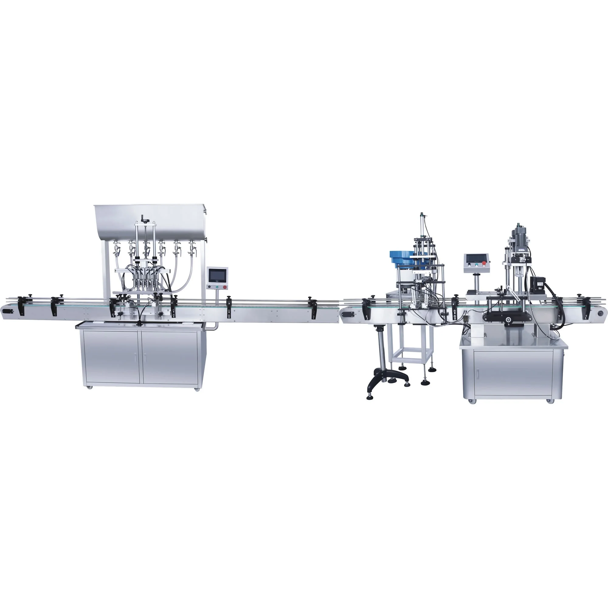 High Performance 3 in 1 automatic water beverage drinks bottle filling capping labeling machine production line