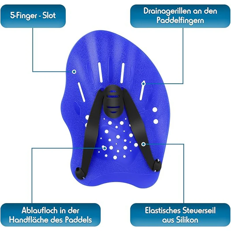 AMZ Hot Hand Paddles for Swimming Paddles Training Device for Adults and Children with Adjustable Straps Swimming Paddles Hand