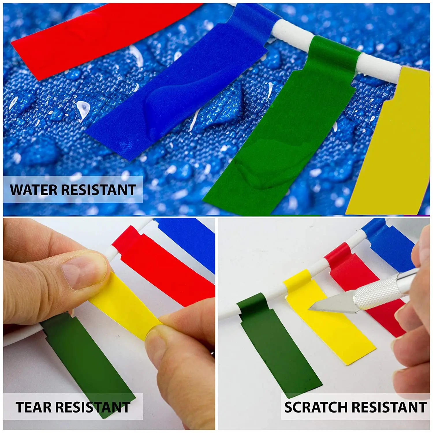 Colorful Ethernet Wire Labels Cord Tags Can Write On Waterproof Printable Label Sticker for All Occasion