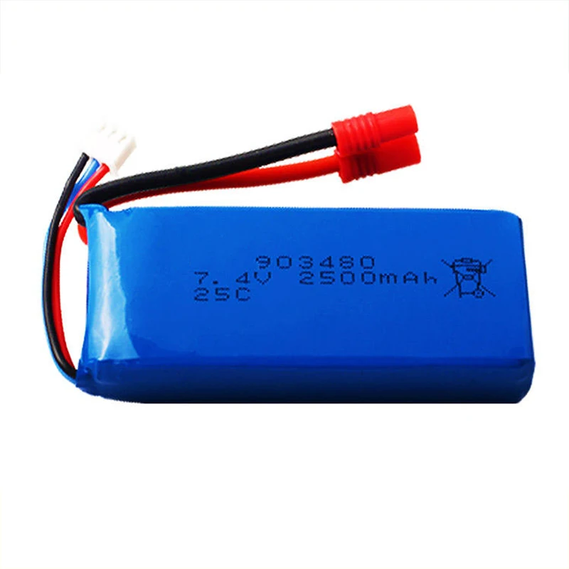 Low Price 7.4V 2500mah 25C li-polymer Lipo battery pack 903480 For toy drones X8C X8W X8G X8HW X8HC X8HG