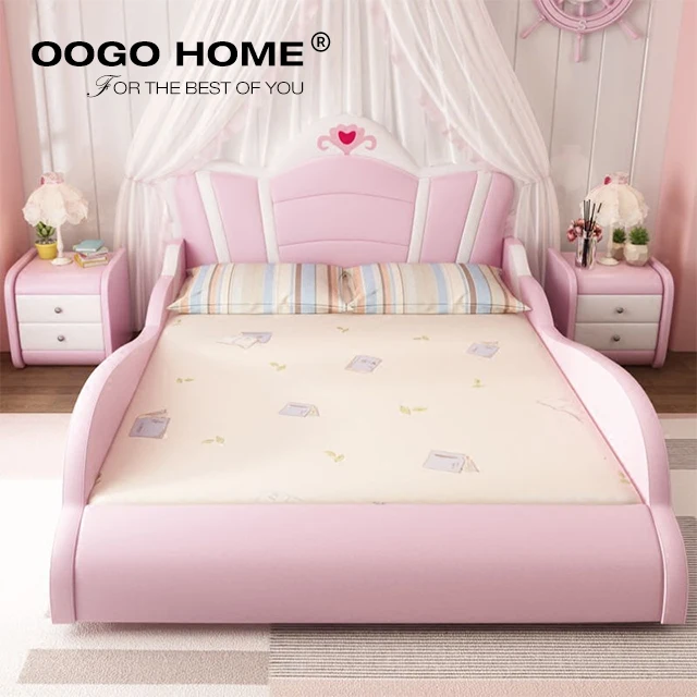 
Wooden cartoon single bed children furniture sets for love 