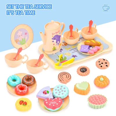 HN playing house toys Christmas gifts for kids 40pcs girls toys Desserts Toys For kids pretend play tea set