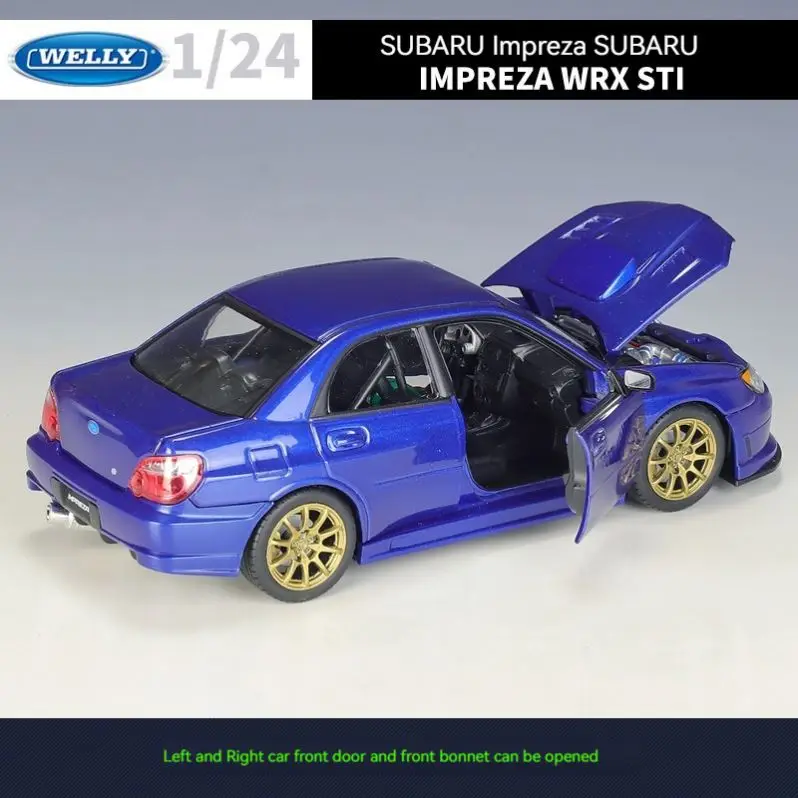 Модель автомобиля 1:24 Impreza WRX STI со звуком и светом металлическая модель украшение игрушек
