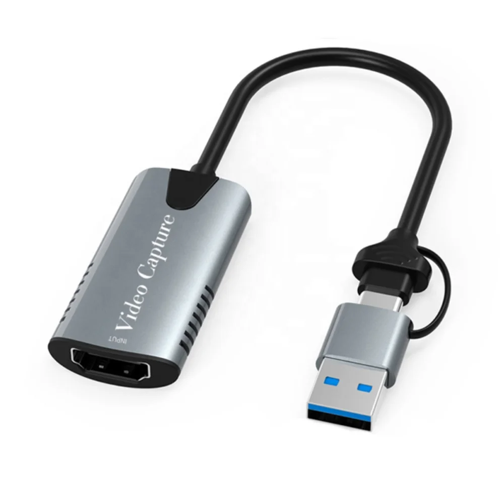 2 in 1 HDMI Video to USB 3.0 Audio Video Capture Card / Live Video Recorder for Laptop and Camera and Live Broadcasting and more