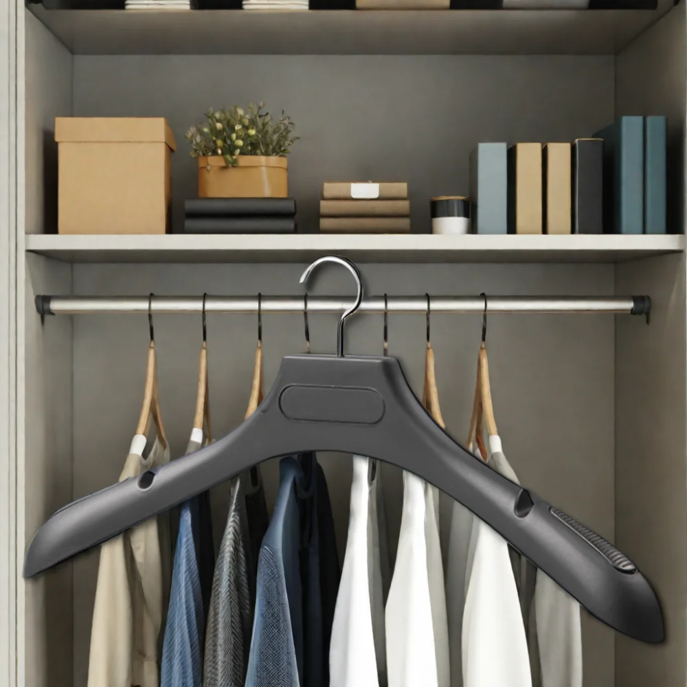 Factory Direct Non slip Clear Plastic Clothes Hangers with Round Shape for Pants & Dresses in Clothing Store Cheap Hangers