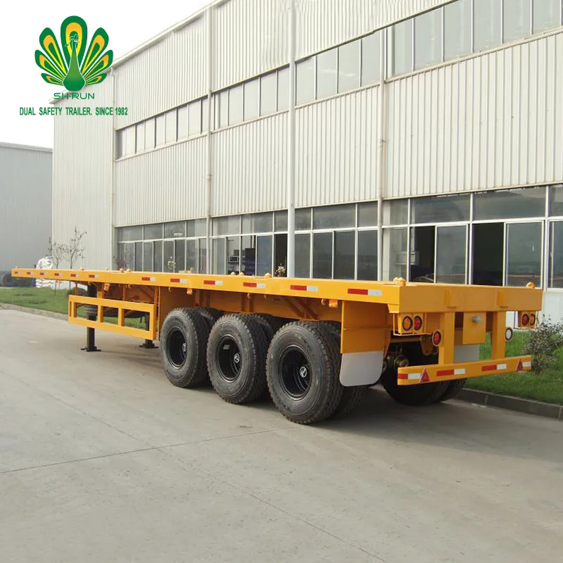 Плоский полуприцеп с системой АБС с контейнером передачи замок для логистики и транспортировки