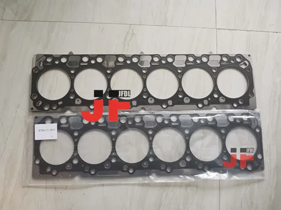 Original New Cylinder Head Gasket 6754-11-1811 6754111811 for PC200 PC220 SAA6D107E WA320 WA380 Gasket