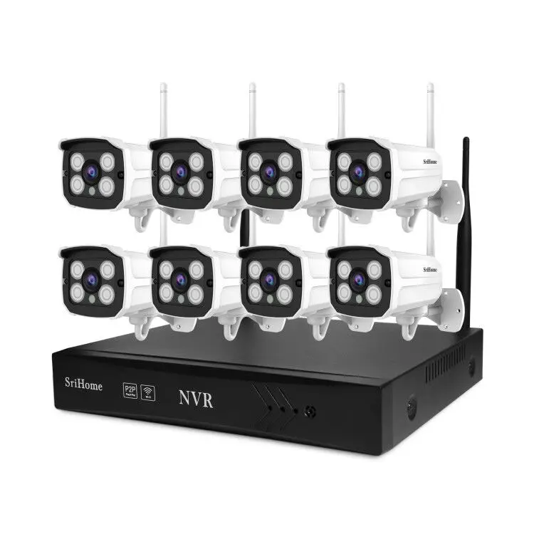  16CH WiFi POE NVR комплект видеонаблюдения 1080P 8CH H.264 Беспроводной Kit 2.0MP IP камера 24/7