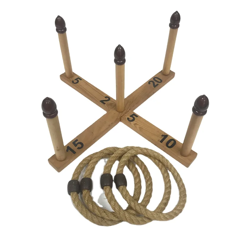 Outdoor Lawn Game Ring Toss Set For Kids Family Party