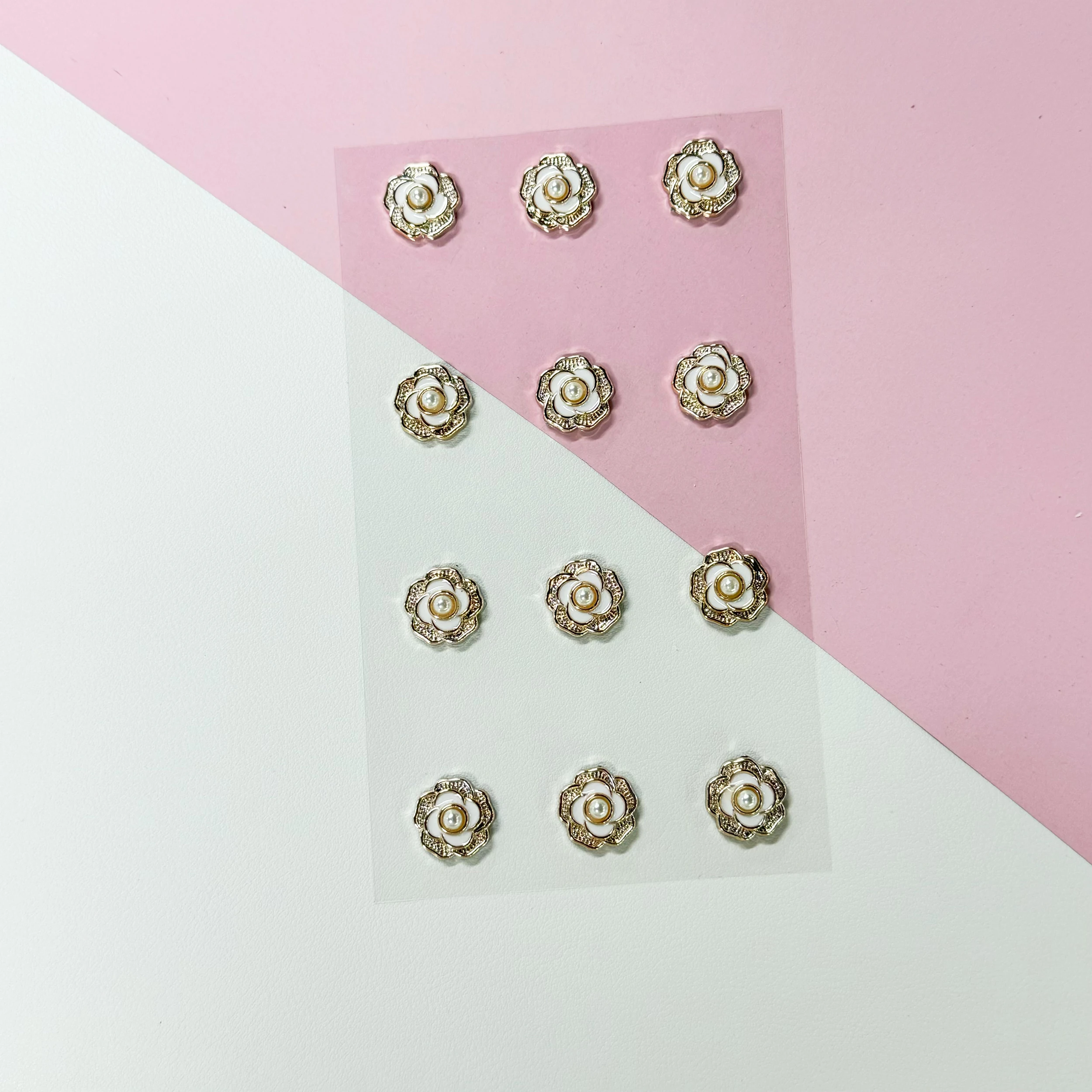 Customized Acrylic 3D Stickers Flower Buttons ABS Durable Decoration Stickers Wholesale Adhesive Custom Sticker