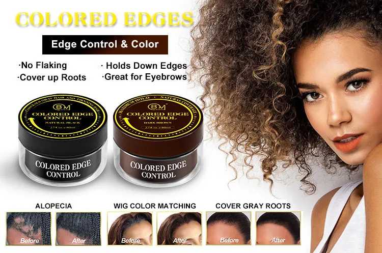 24 hours super strong hold oil based tinted edge control personal colored edge control for black women