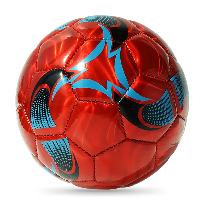 Cheap PVC Machine Stitched Metallic leather Soccer Ball