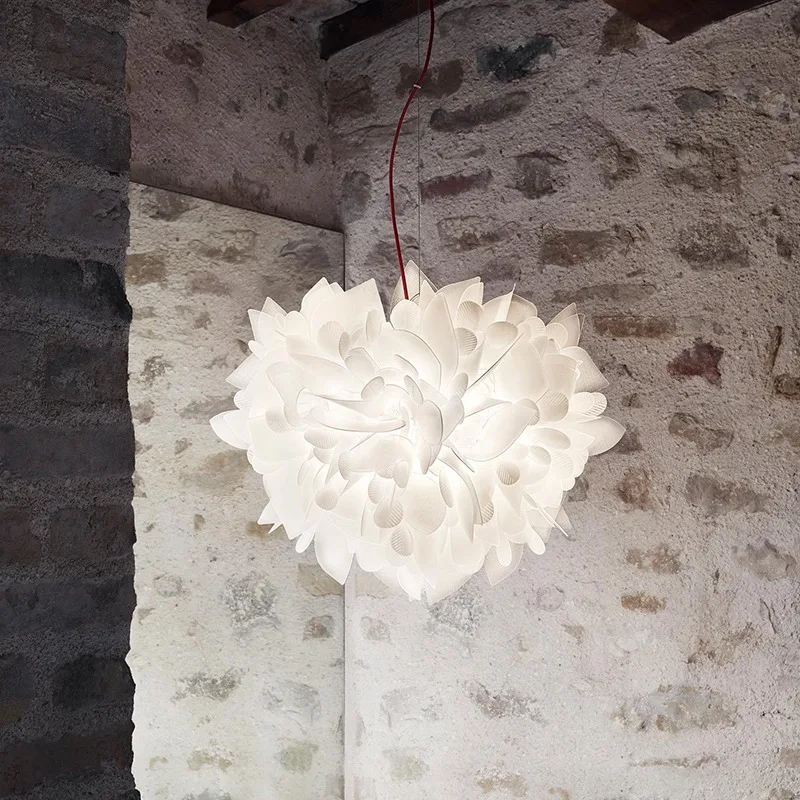 Italian Minimalist Clothing Store Restaurant bar Bedroom Feather PVC Chandelier