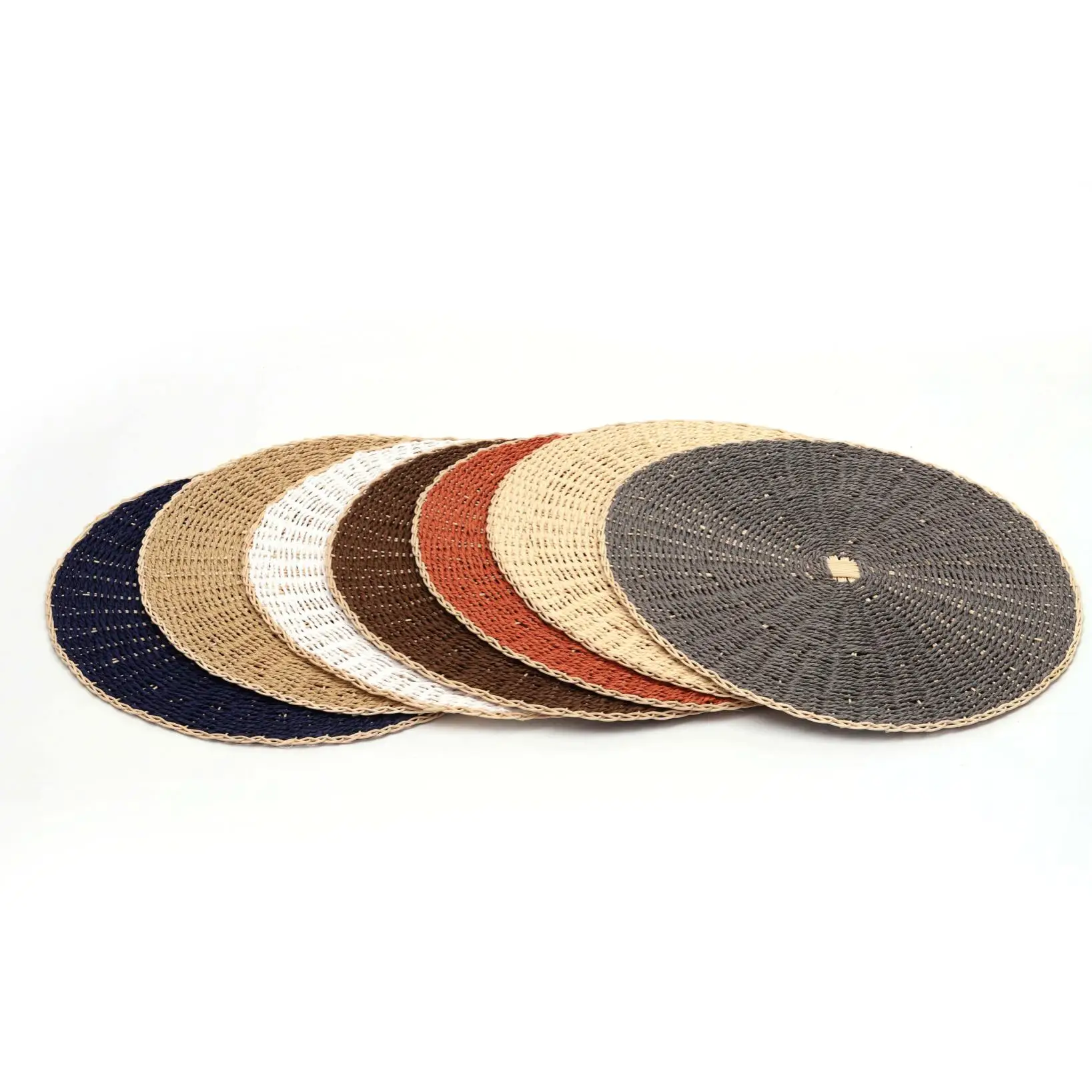 Very simple bamboo woven paper Southeast Asian style table mat woven table mat