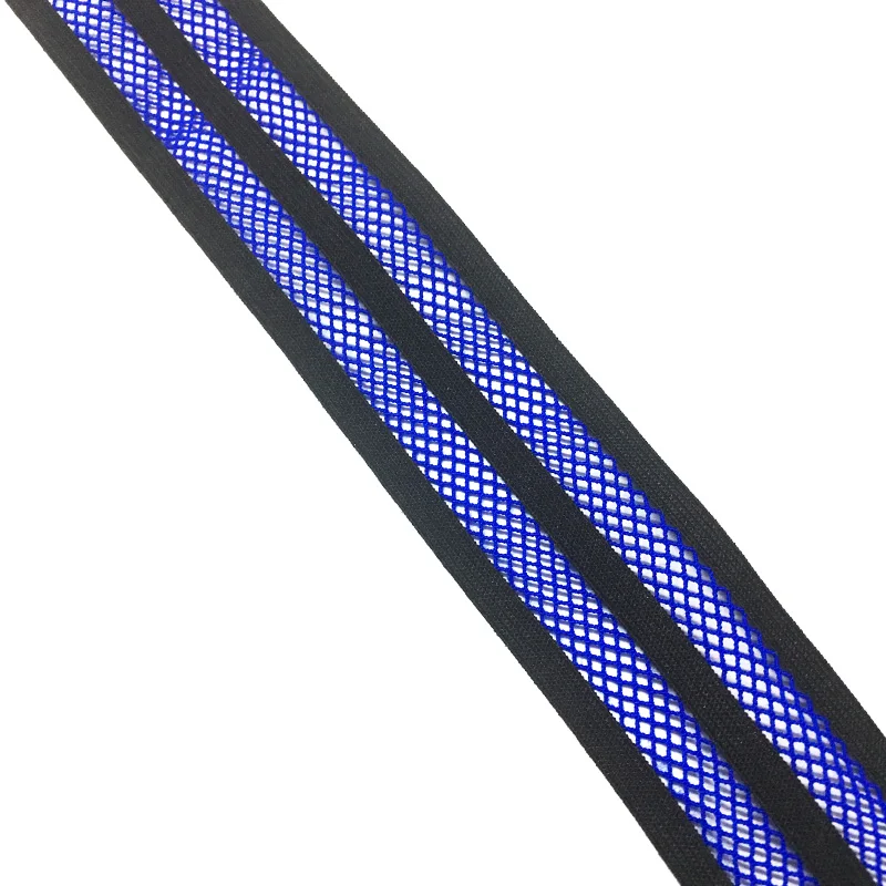 Neon color mesh elastic webbing for garment polyester elastic webbing