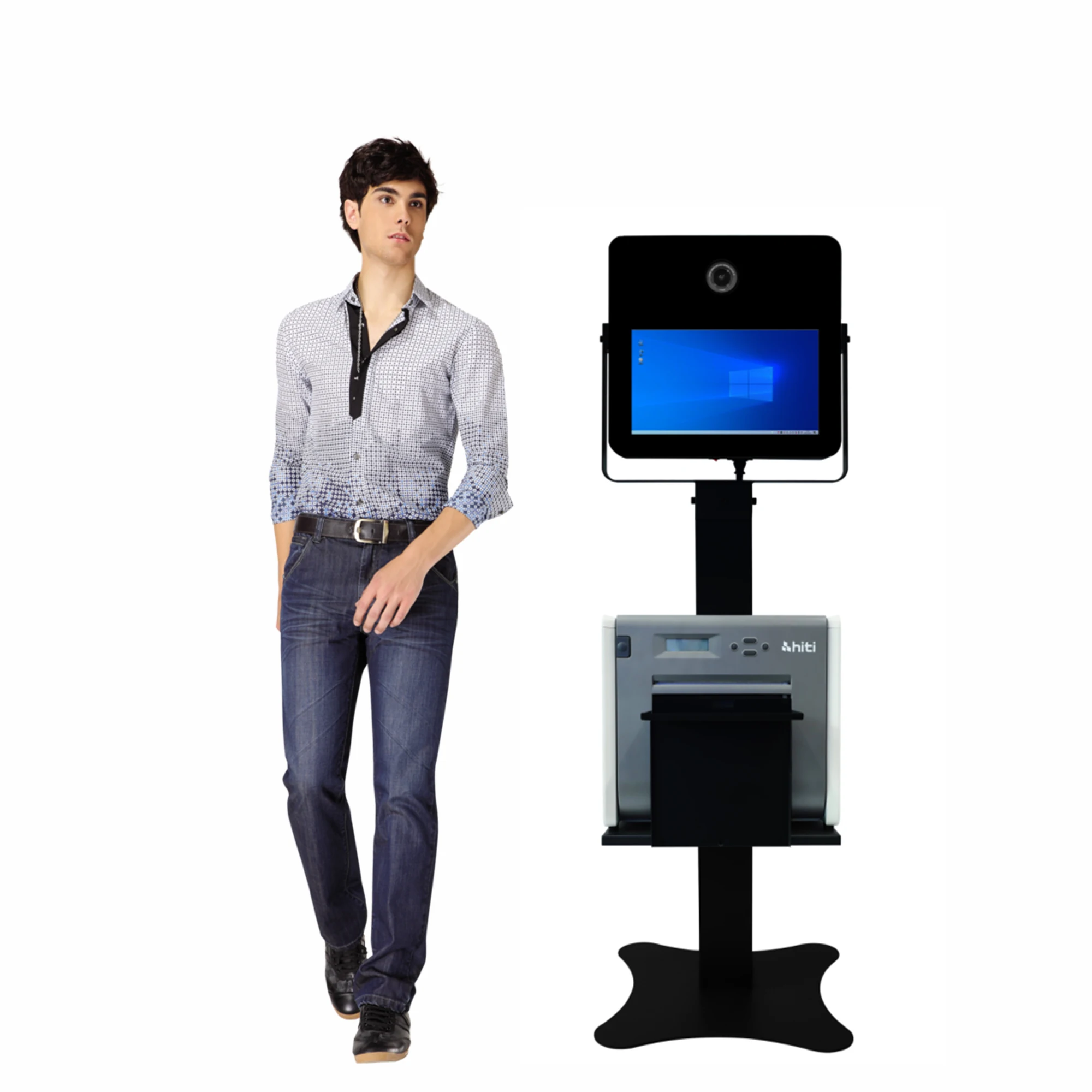 2023 Newest 15.6 inch touch screen magic mirror photo booth with printer booth machine photo booth mirror touch screen