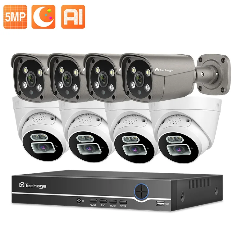 XMeye 8CH 5MP камера комплект 8 каналов Смарт Poe Ip & глазного яблока домашней