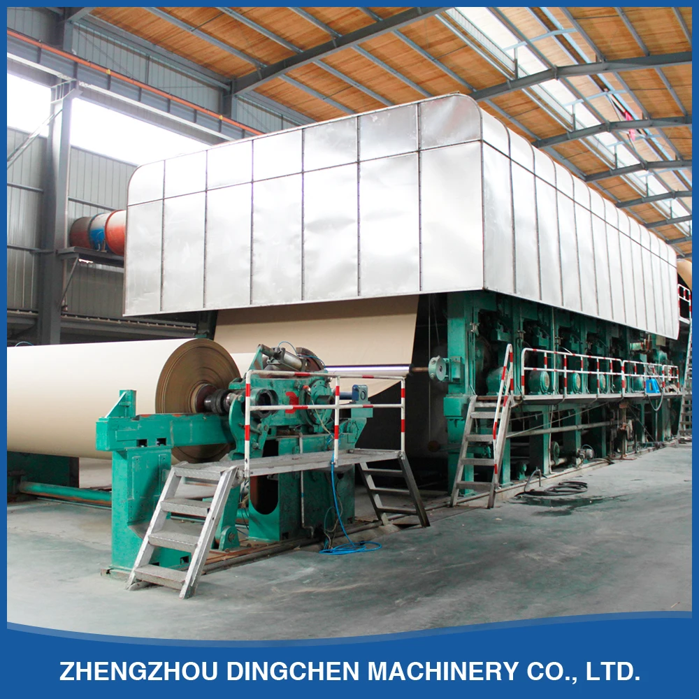Zhengzhou Dingchen 2400mm waste carton paper recycling machinery carton paper making machine