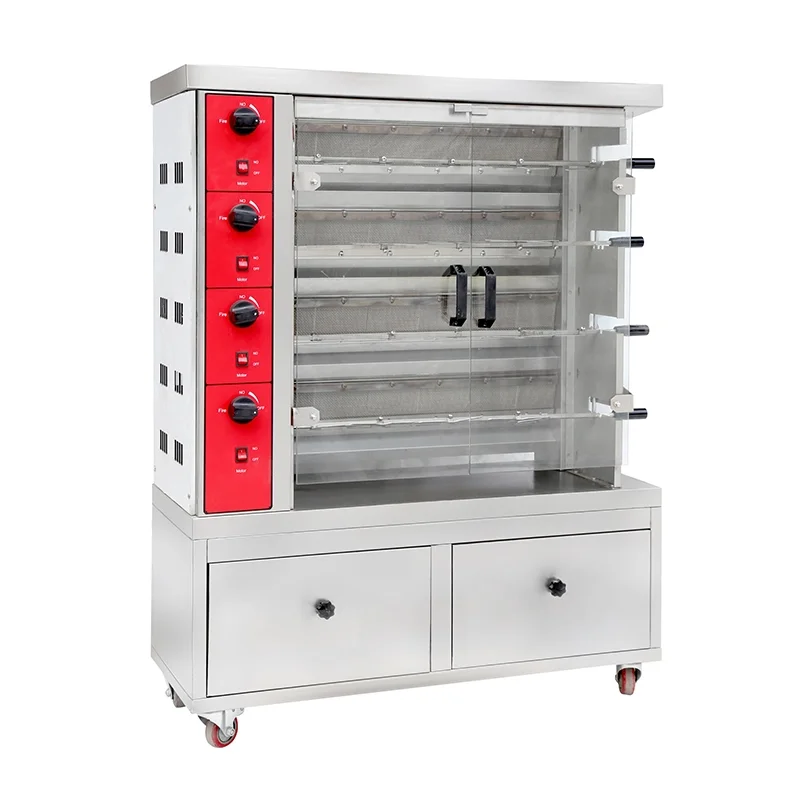 7 Rods Gas chicken Rotating machine Chicken Rotisserie Chicken oven Machine Gas Oven