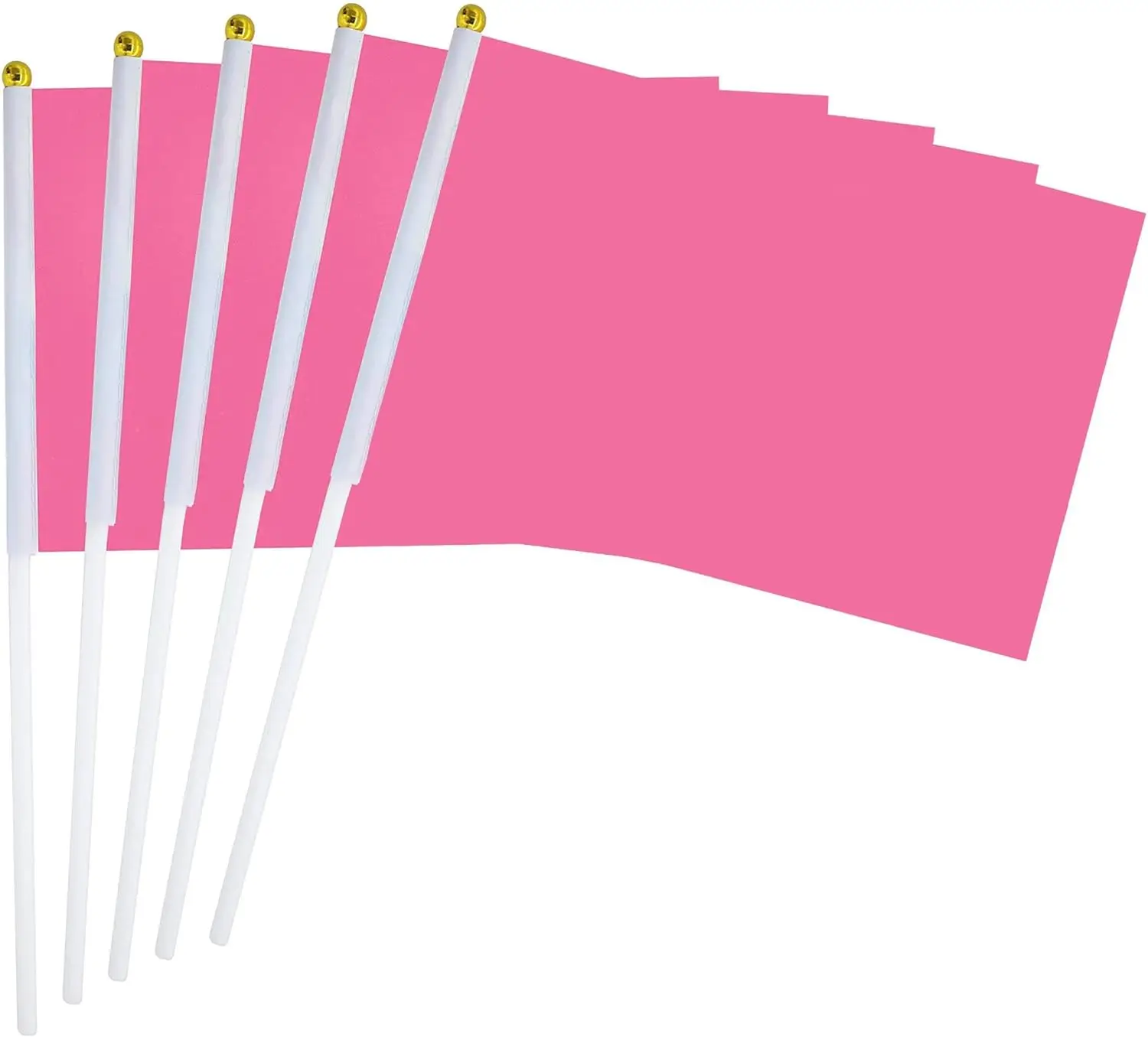 Solid White Blank Flag Small Mini Plain White Flags On Stick 5x8 Inch