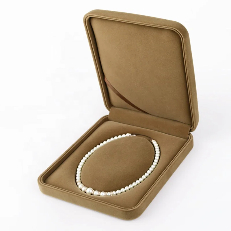 FANXI high quality Velvet cover jewelry ring earring necklace bracelet set jewelry box custom logo