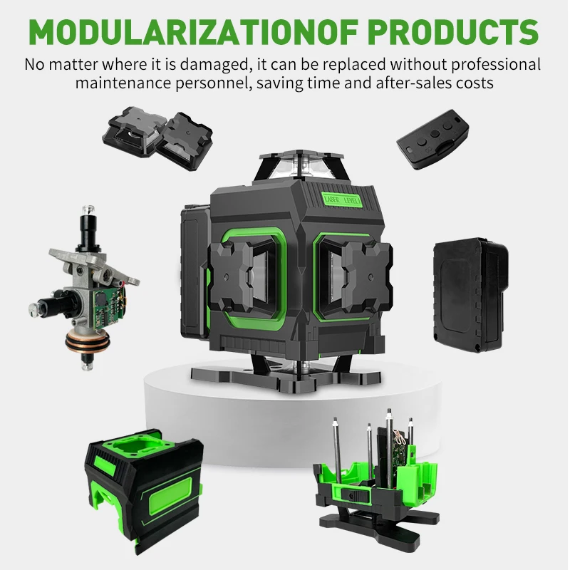 Green Beam Laser Cross 16 Line Self Leveling 4d Infrared Laser Level