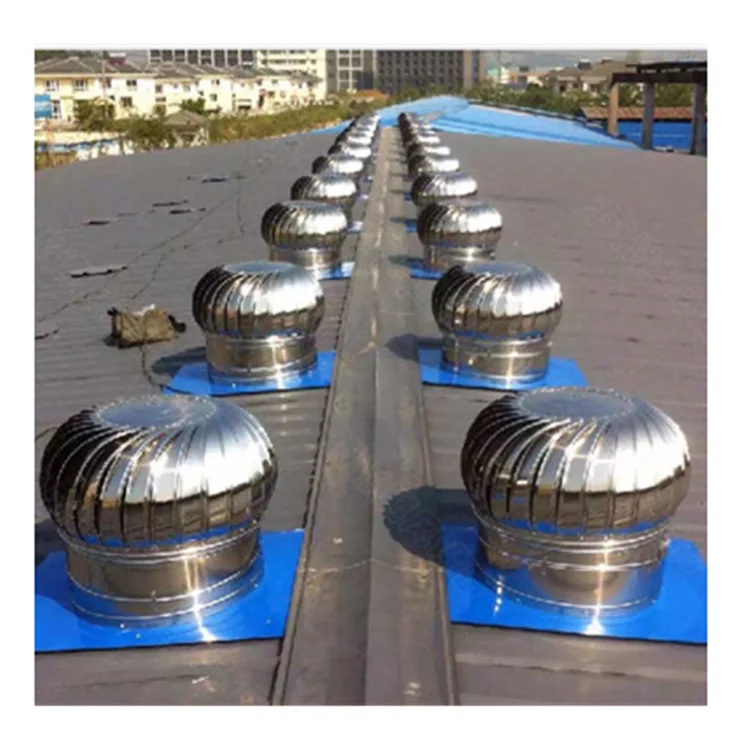 201 304 Stainless Steel No Power Cowl Vent Cover Roof Ventilation Fan Metal Wind Driven Powerless Turbine Fan