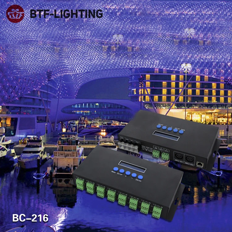 BTF освещение пикселей DC5-24V BC-216 204 Ethernet 4ch16ch Artnet SPI контроллер DMX