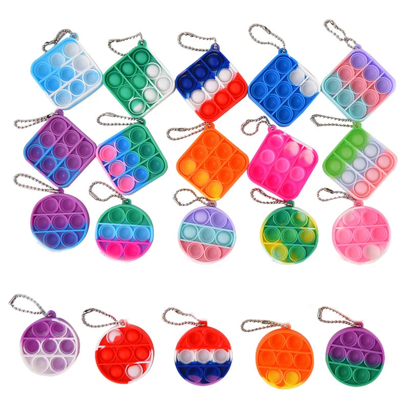 TS9472 Wholesale 2022 New Pop Fidget Toys Set Squeeze Mesh Stress Anti Stress Keychain Popit Fidget Toys
