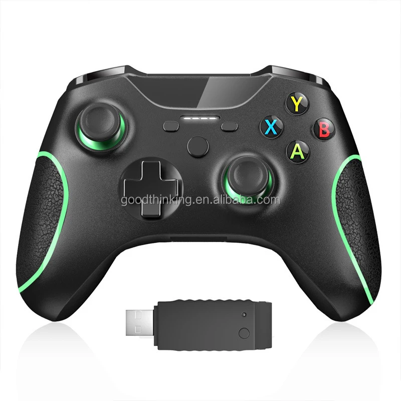 500 mAh built in battery wireless game controller for xbox one 2.4Ghz six Axis pc usb vibration gamepad