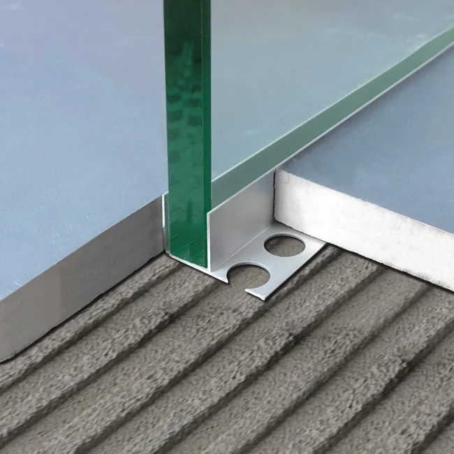 Prolink Metal Factory YJ-121 F Shape Aluminium Tile Stainless Steel Accessories Tile Trim Edge Walls Corners Tile Trim