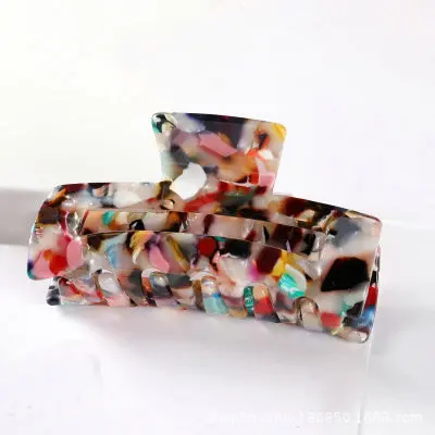 Factory Wholesale Custom Logo Large Cellulose Hair Claw Accessory Elegant Acetate Hair Claw Clip For Women Girls
