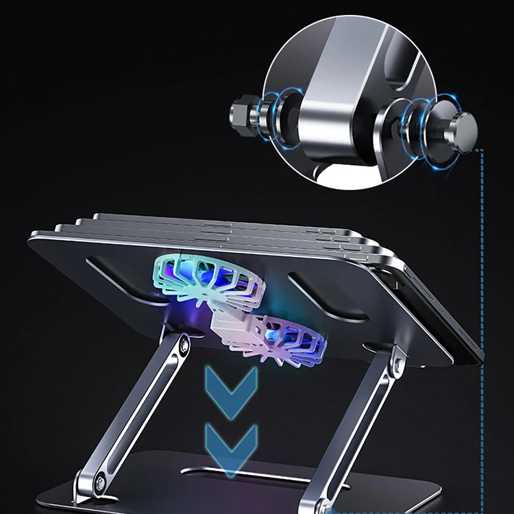 8 уровней регулируемая Портативная подставка для ноутбука из алюминиевого сплава эргономичная складная с регулируемой высотой Macbook