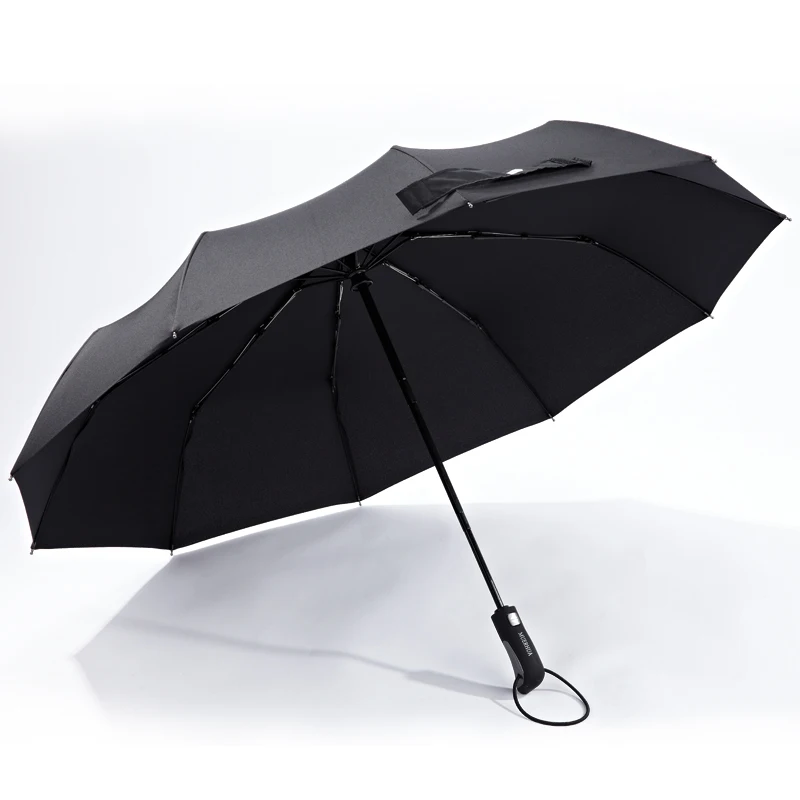 Compact Solid Color Auto Open and Close Logo printing fold umbrella custom waterproof fabric travel automatic umbrella