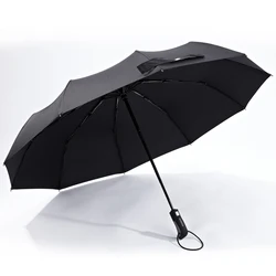 Compact Solid Color Auto Open and Close Logo printing fold umbrella custom waterproof fabric travel automatic umbrella