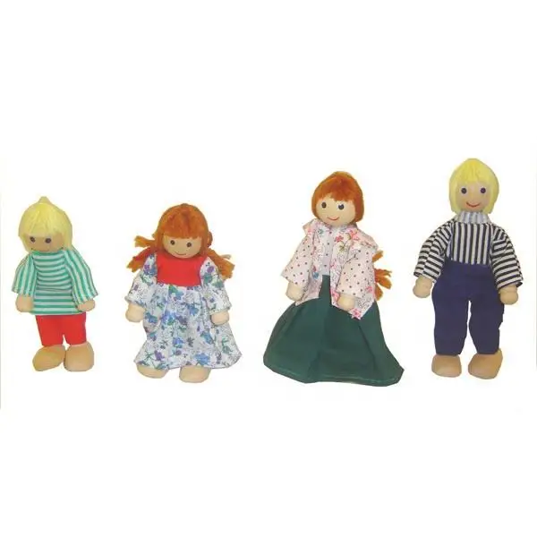 Top Sale China Factory Supply Price Custom Made Christmas Gift Toy Wholesale Happy Family Wooden Doll
