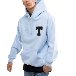 Decheng Oem Moletom Masculino 80% Cotton 20% Polyester Chenille Embroidery Hoodies Mens Pullover Bulk Oversized Hoodie