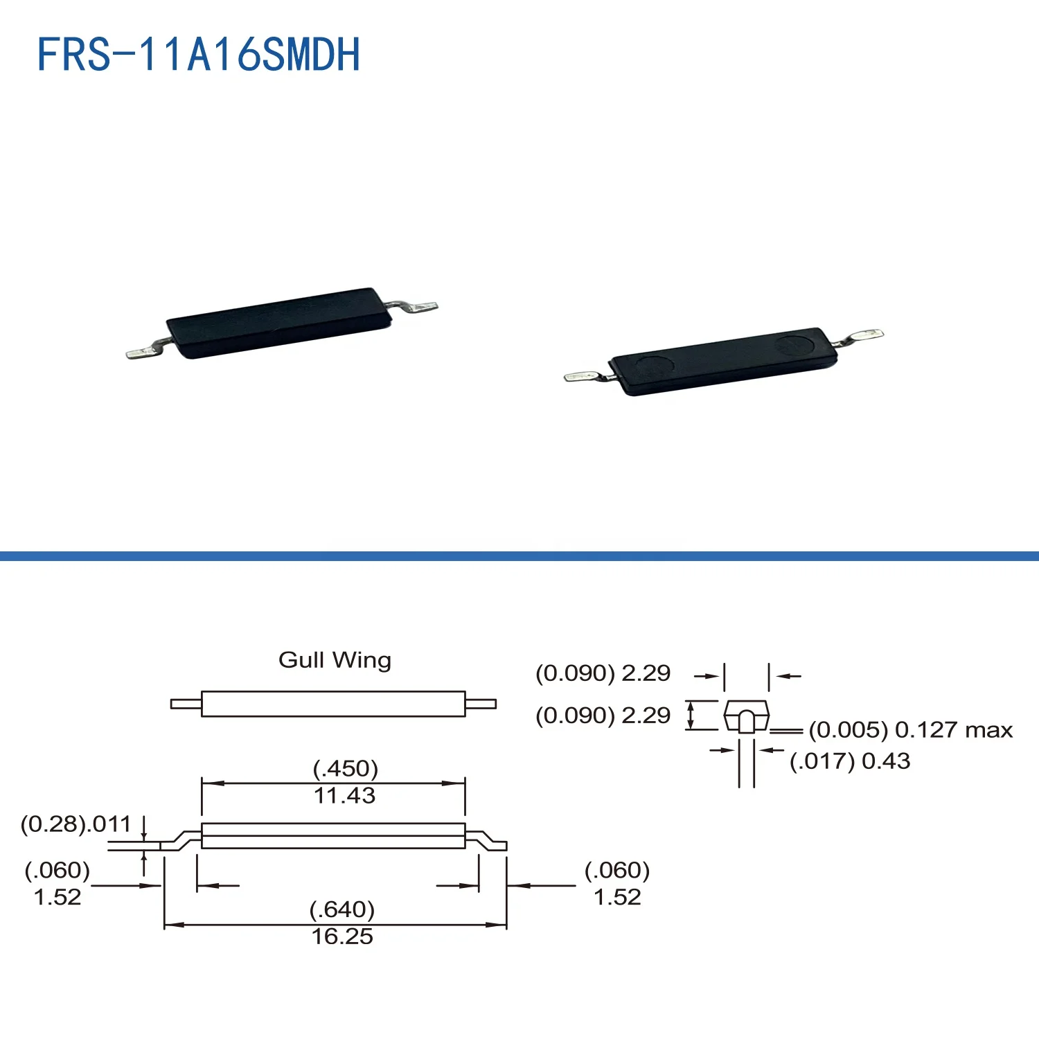 plastic housing/molding normally open SMD/SMT reed switch