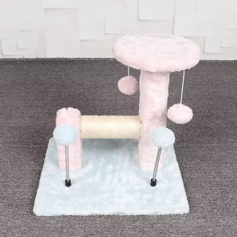 Customized Simple Cat Tree With  Durable And Comfortable Natural Cat Tree With Pet Toy Ball