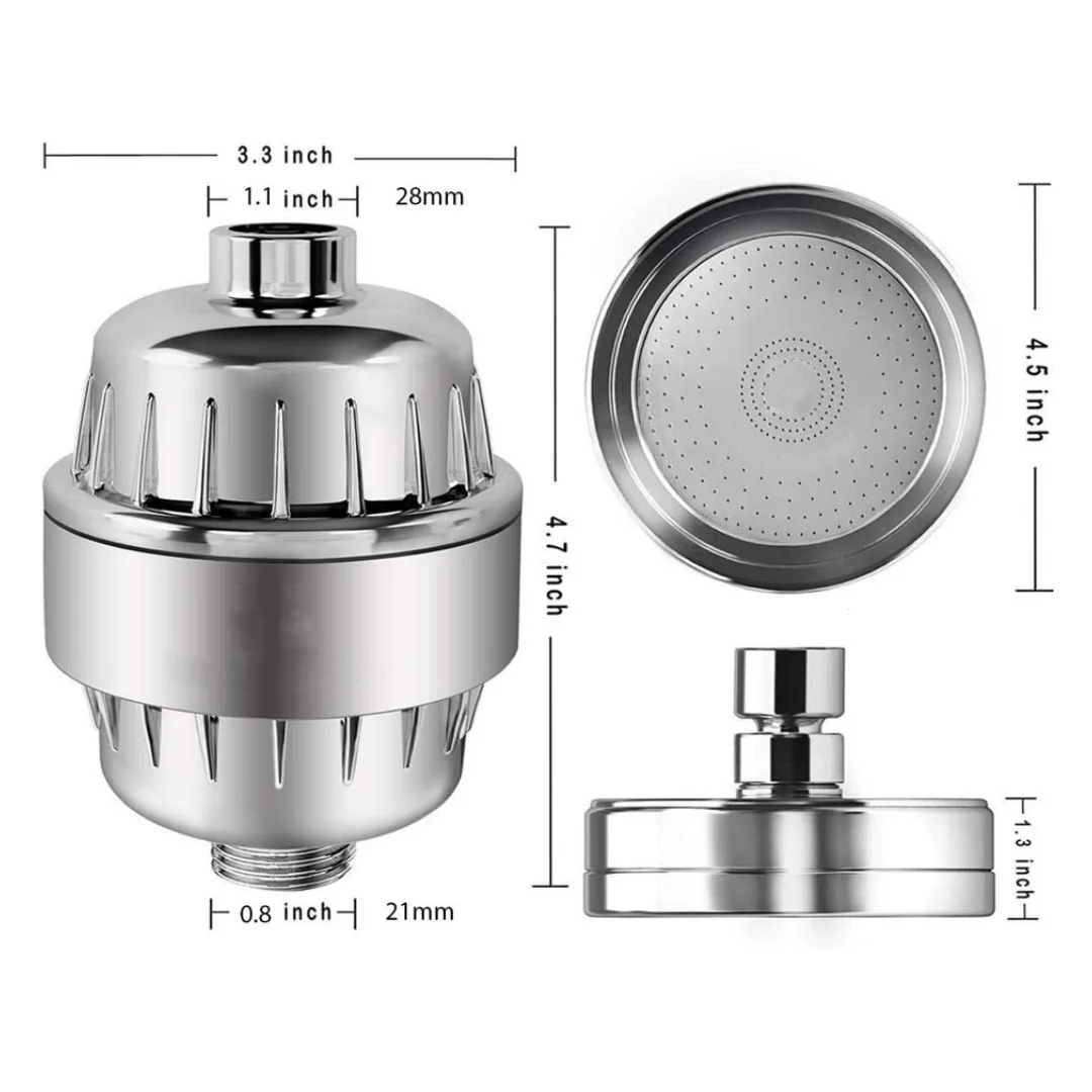 20 stage Filter with showerhead Filtered Showerhead with Water Softener Filter Cartridge