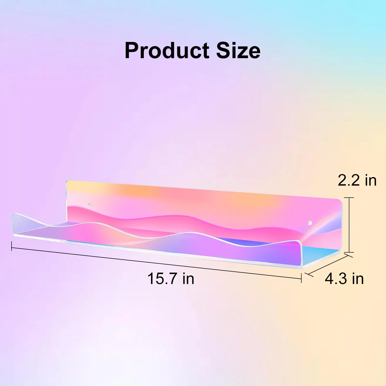 Set of 4 Acrylic Floating Shelves for Lego Sets Bookshelf Figures Plant Picture Photo Modern Wall Ledge Floating Shelf