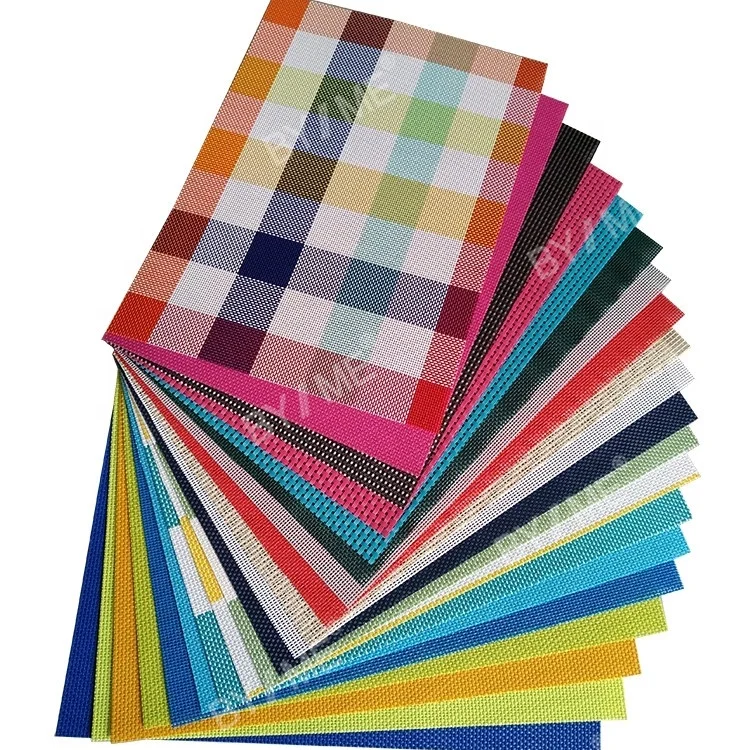 colorful teslin Anti-UV PVC Coating textilens Mesh fabric for Outdoor Chair