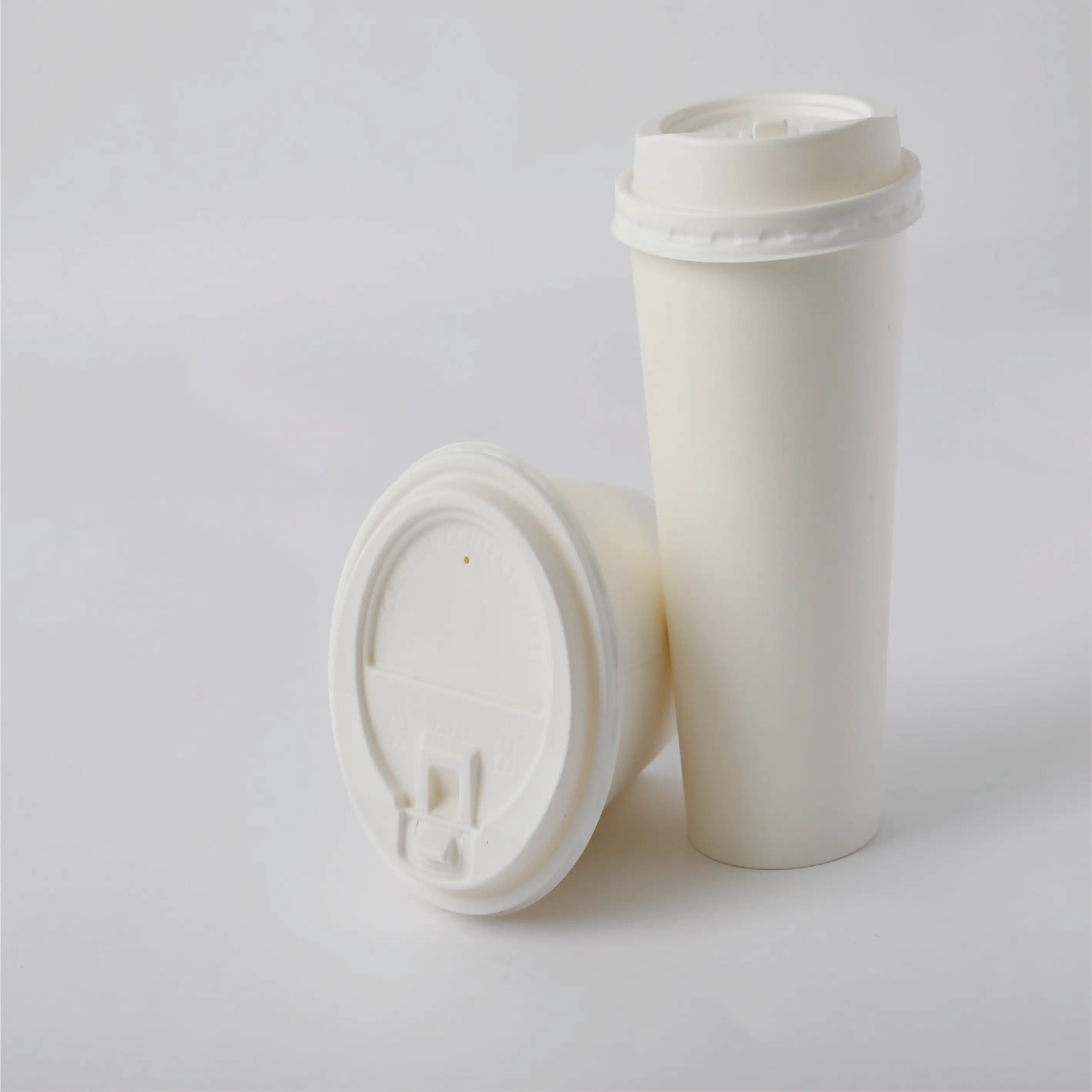 Food grade raw materials wholesale double walled paper cups with lid of 500ml 700ml