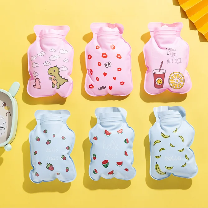 Cute water filled hot water bags Wholesale cartoon pvc hand warmers Logo winter gifts Small water warmers