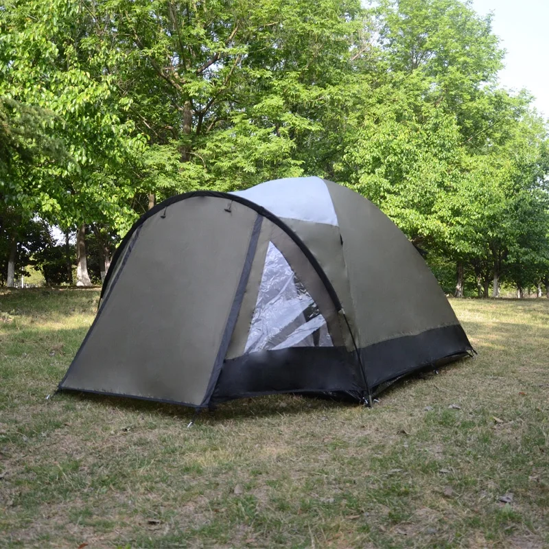 Factory Custom Windproof Waterproof Army Green 1 2 Person Hiking Travelling Outdoor Camping Tents For