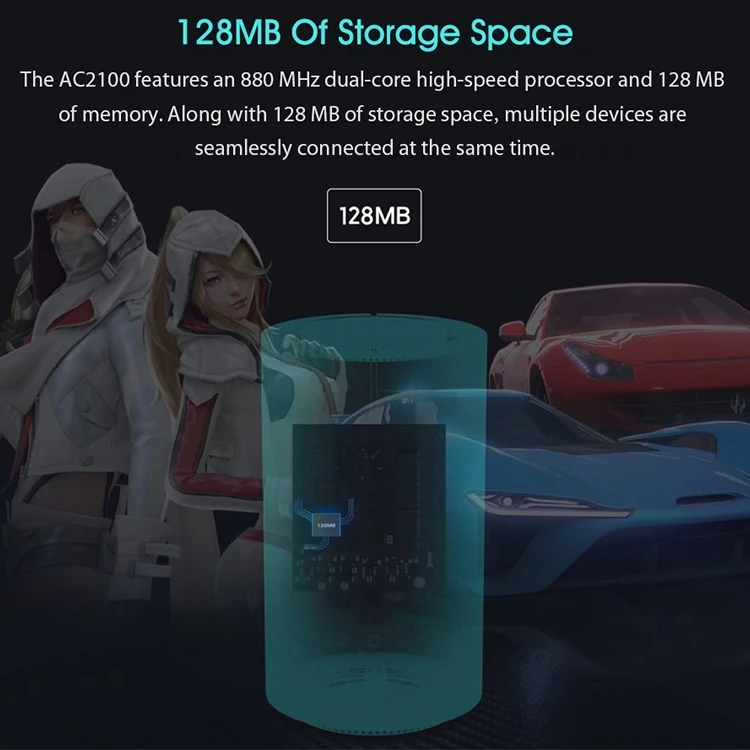 Xiaomi Mi Mijia AC2100 2022 Original Wifi Router Dual Core 360 Degree Invisible Antennas 2.4GHz 5.0GHz AC2100 Router