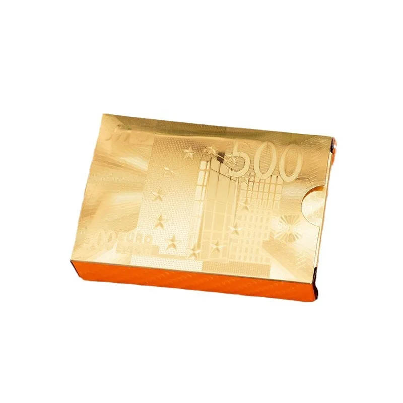 Custom New Quality Plastic PVC Poker Smooth Waterproof Gold plated Creative Gift Durable Poker Playing Card