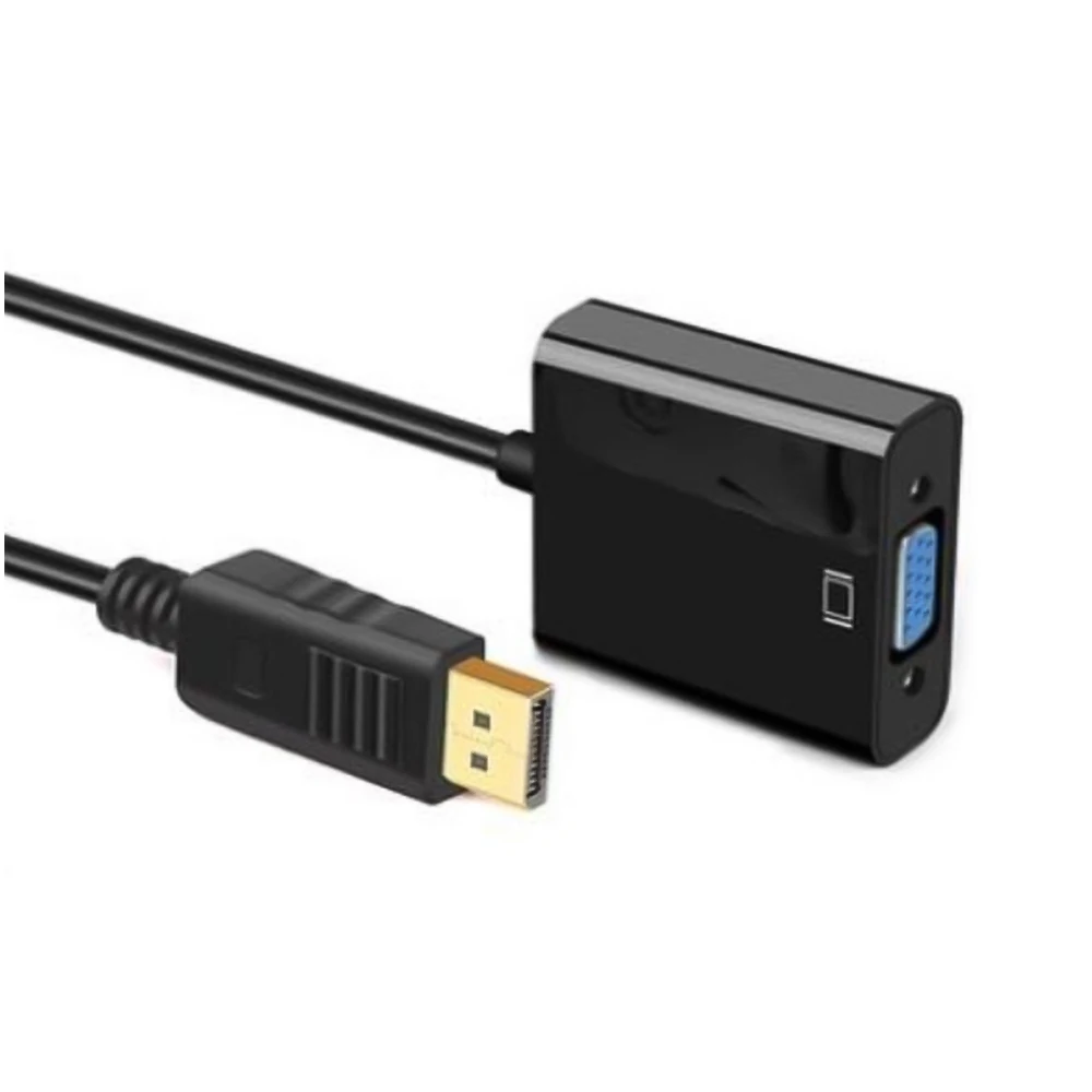 Позолоченные 1080P разъем для подключения дисплея к vga 15PIN Женский адаптер конвертер кабель displayport DP to vga конвертер