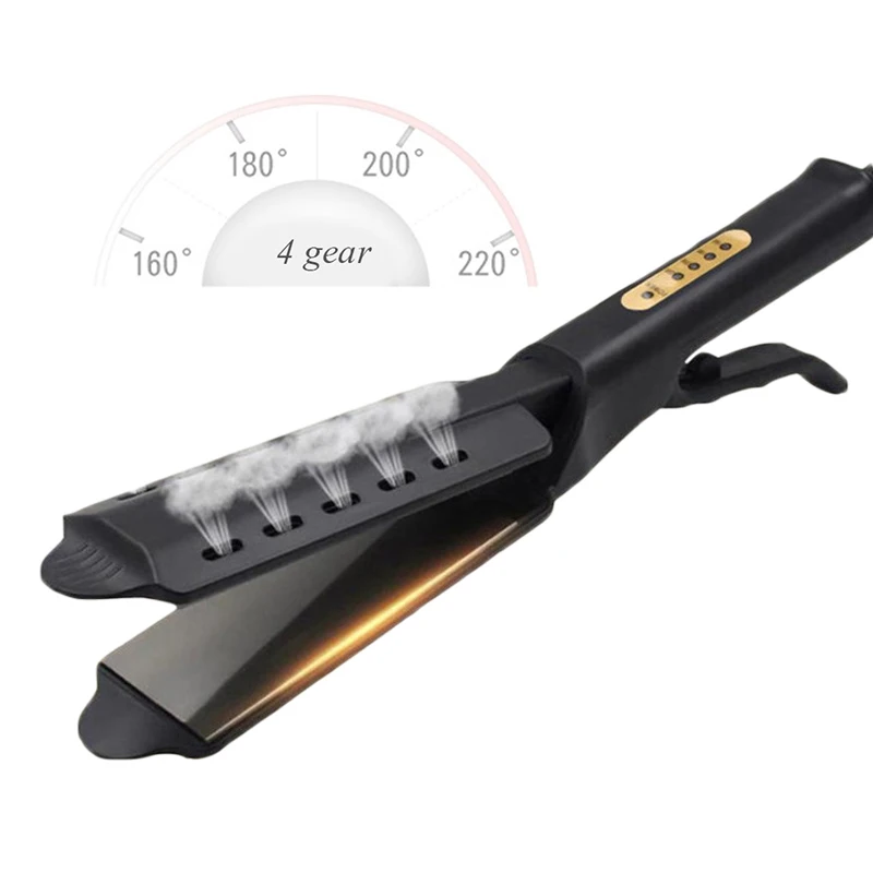 Hot selling 2 in 1 nano titanium steam platinum flat iron hair straightener