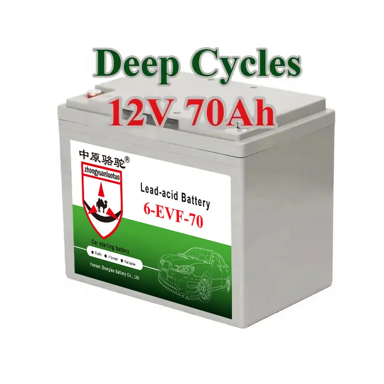 12V 70Ah 72Ah Deep Cycle Sealed Battery 48V 60V 72V Rechargeable Lead Acid Solar Car Batteries